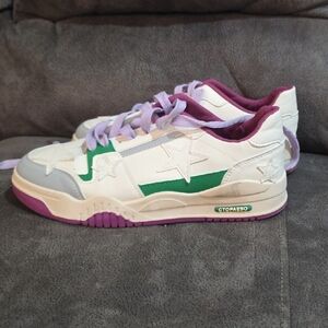 White and Purple Men's Sneakers
